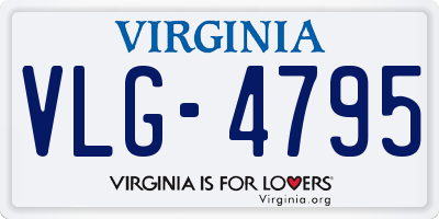 VA license plate VLG4795