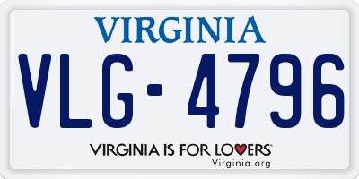 VA license plate VLG4796