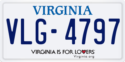 VA license plate VLG4797