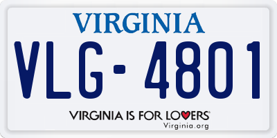 VA license plate VLG4801