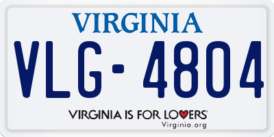 VA license plate VLG4804