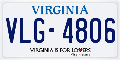 VA license plate VLG4806