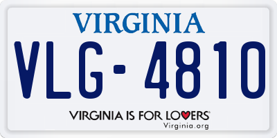 VA license plate VLG4810