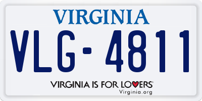 VA license plate VLG4811