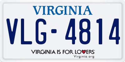 VA license plate VLG4814
