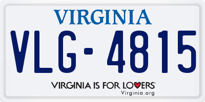 VA license plate VLG4815