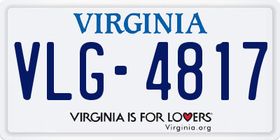 VA license plate VLG4817