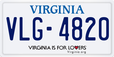 VA license plate VLG4820