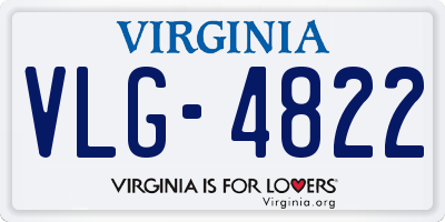 VA license plate VLG4822