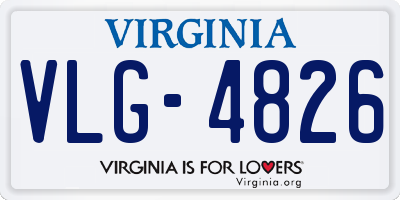 VA license plate VLG4826