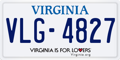 VA license plate VLG4827