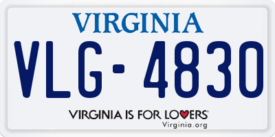 VA license plate VLG4830