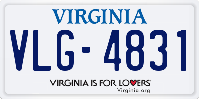 VA license plate VLG4831