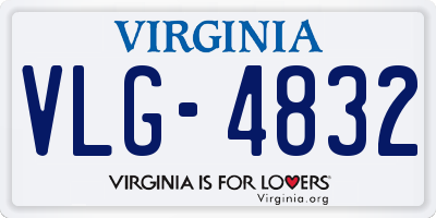 VA license plate VLG4832