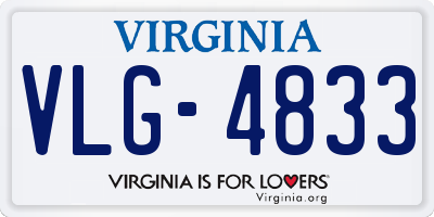 VA license plate VLG4833