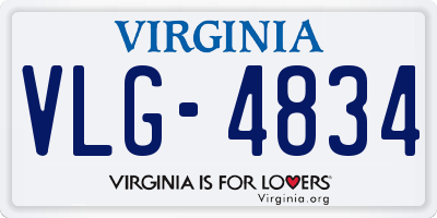 VA license plate VLG4834