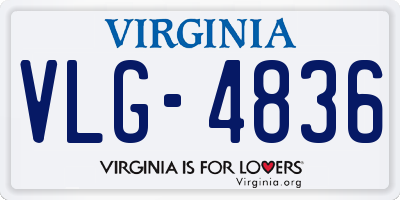 VA license plate VLG4836