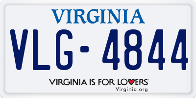 VA license plate VLG4844