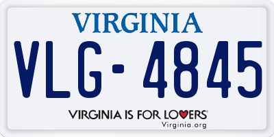 VA license plate VLG4845