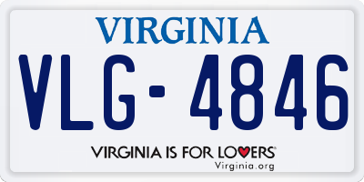 VA license plate VLG4846