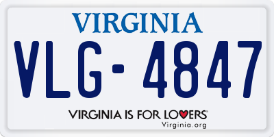 VA license plate VLG4847