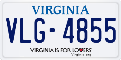 VA license plate VLG4855