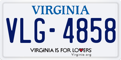 VA license plate VLG4858