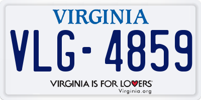VA license plate VLG4859