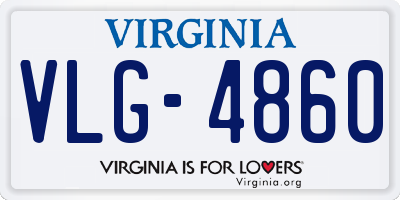 VA license plate VLG4860