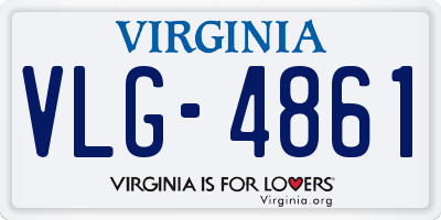 VA license plate VLG4861