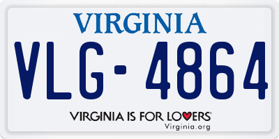 VA license plate VLG4864