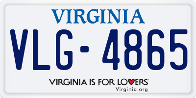 VA license plate VLG4865