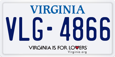 VA license plate VLG4866