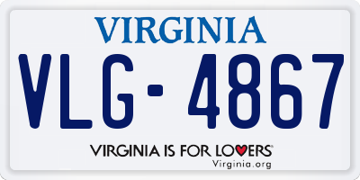 VA license plate VLG4867