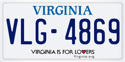 VA license plate VLG4869