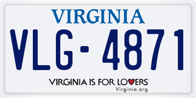 VA license plate VLG4871