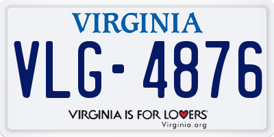 VA license plate VLG4876
