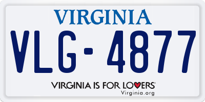VA license plate VLG4877