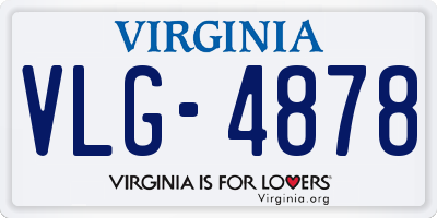 VA license plate VLG4878