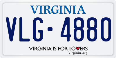 VA license plate VLG4880