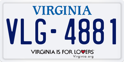 VA license plate VLG4881