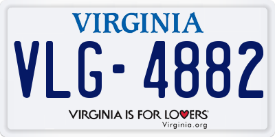 VA license plate VLG4882