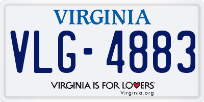 VA license plate VLG4883