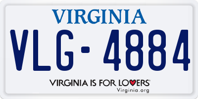 VA license plate VLG4884
