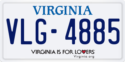 VA license plate VLG4885