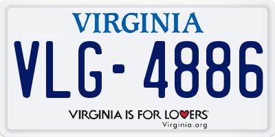 VA license plate VLG4886