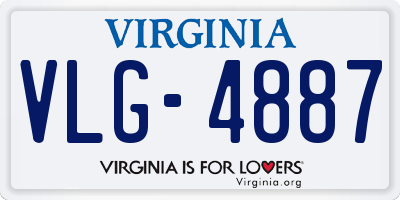 VA license plate VLG4887