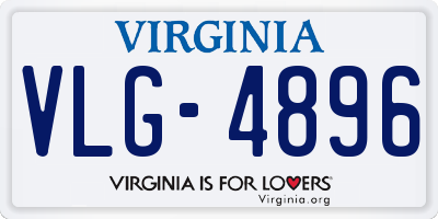 VA license plate VLG4896