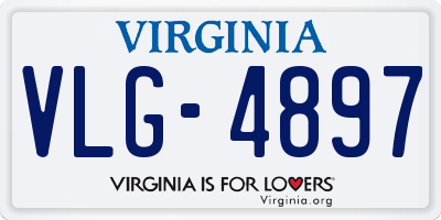 VA license plate VLG4897