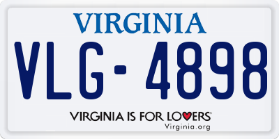 VA license plate VLG4898